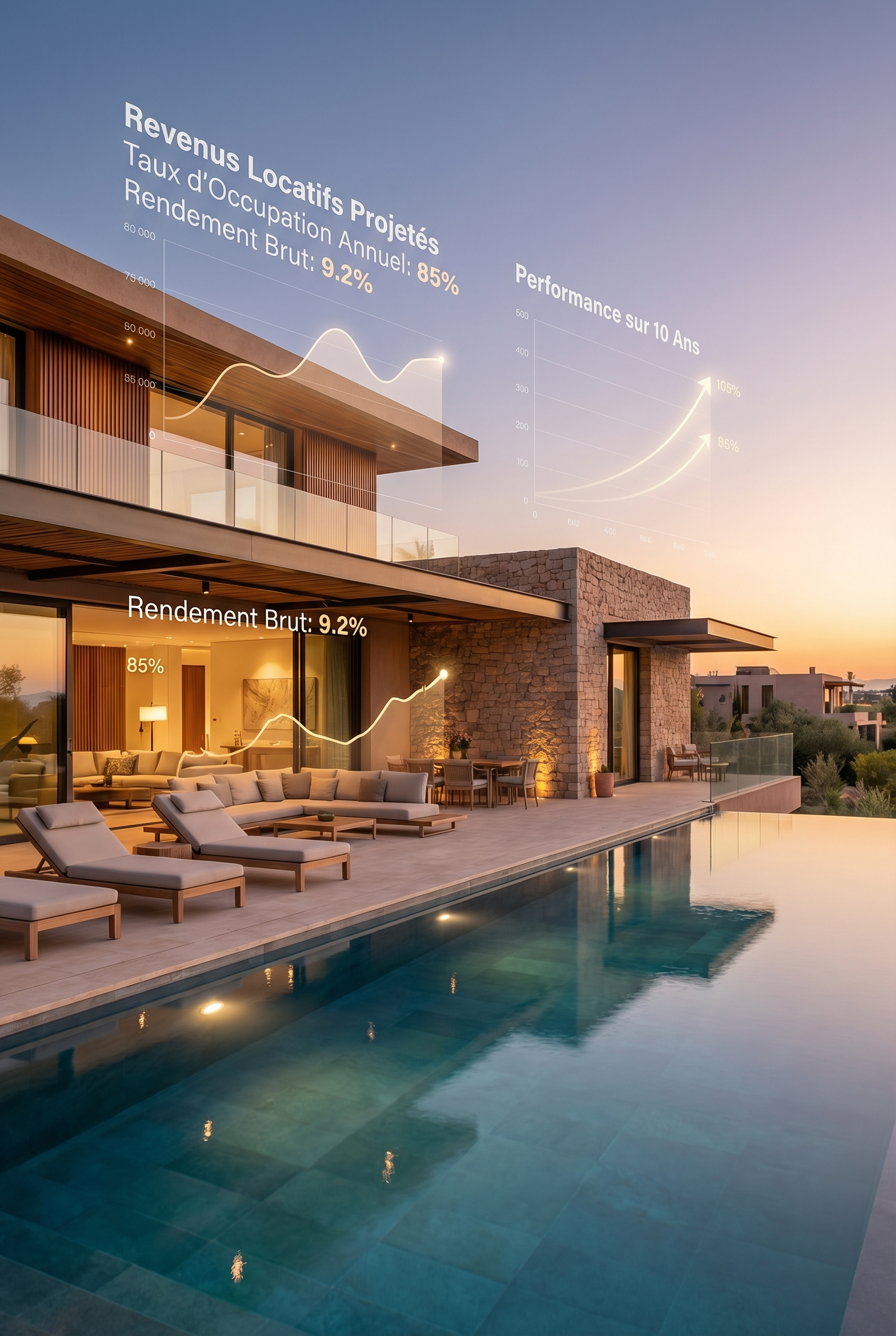 Maison haut de gamme à Marrakech pour illustrer le calcul du budget d'achat immobilier