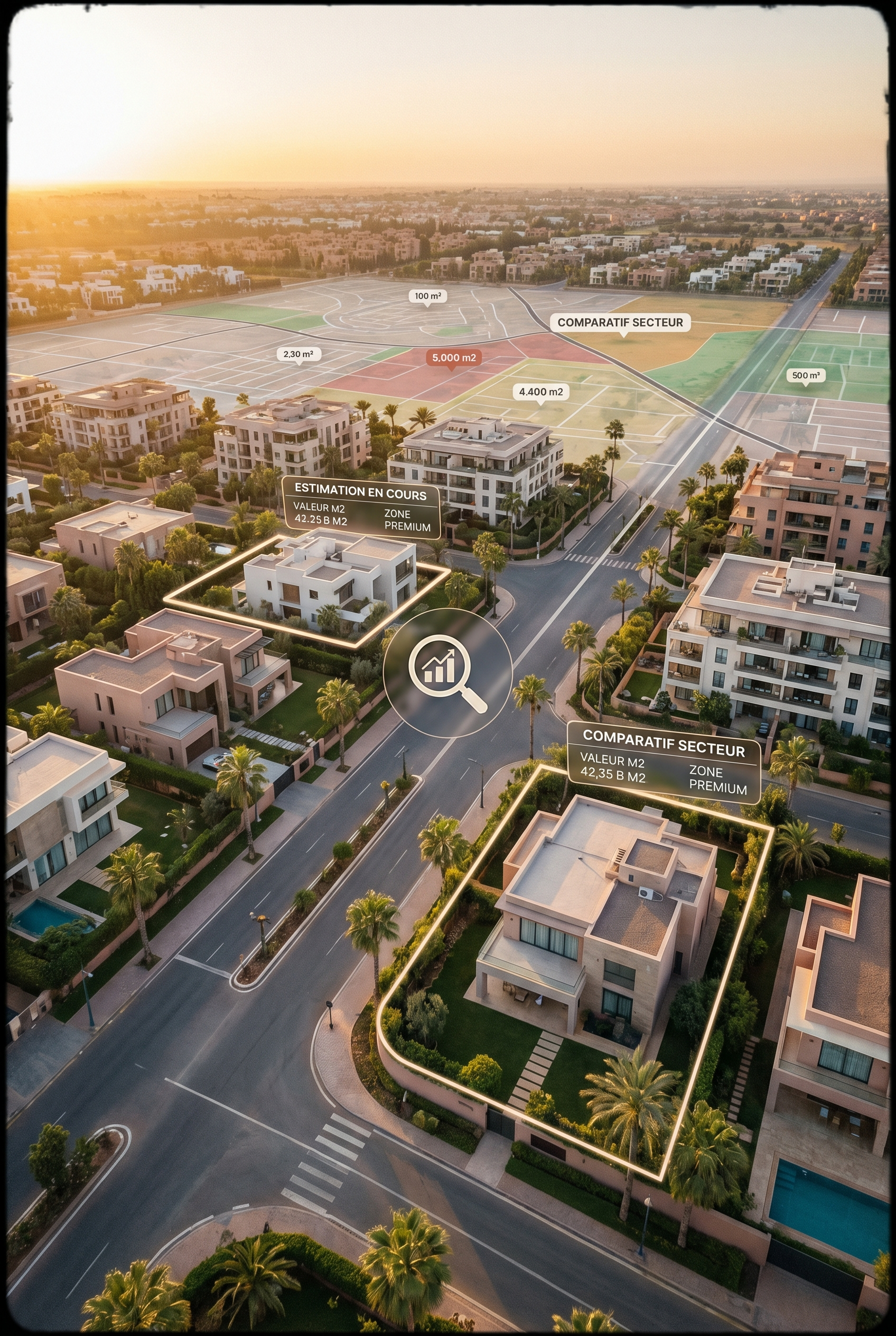 Estimation immobilière à Marrakech avec carnet de calcul, clés et repères de budget